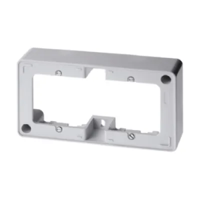 Berker Aufputz-Rahmen 2fach 10300069 | Duroplast Kunststoff | polarweiß glänzend | Leitungs- & Kanaleinführung | IP20