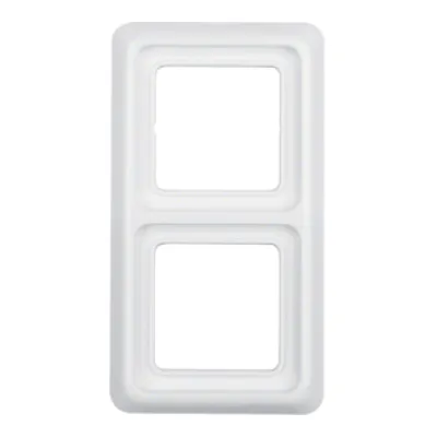 Berker Rahmen 2-fach 132909 | Abdeckrahmen Unterputz IP44 | Dichtung | Kunststoff Thermoplast | polarweiß glänzend