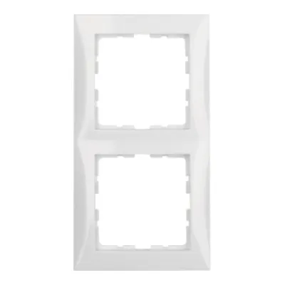 Berker Abdeckrahmen 2-fach S.1 10128989 | Unterputzrahmen Steckdose Lichtschalter | Duroplast polarweiß