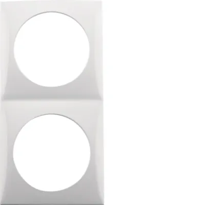 Berker Rahmen 2-fach 918262519 Integro Flow | Modulrahmen Unterputz | Thermoplast glänzend | polarweiß RAL 9010