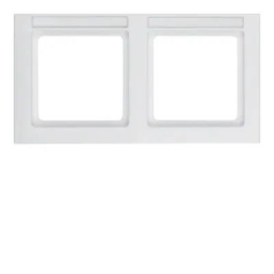 Berker Rahmen 2-fach Q.3 10226099 | Abdeckrahmen mit Beschriftungsfeld | Kunststoff | polarweiß | RAL 9010
