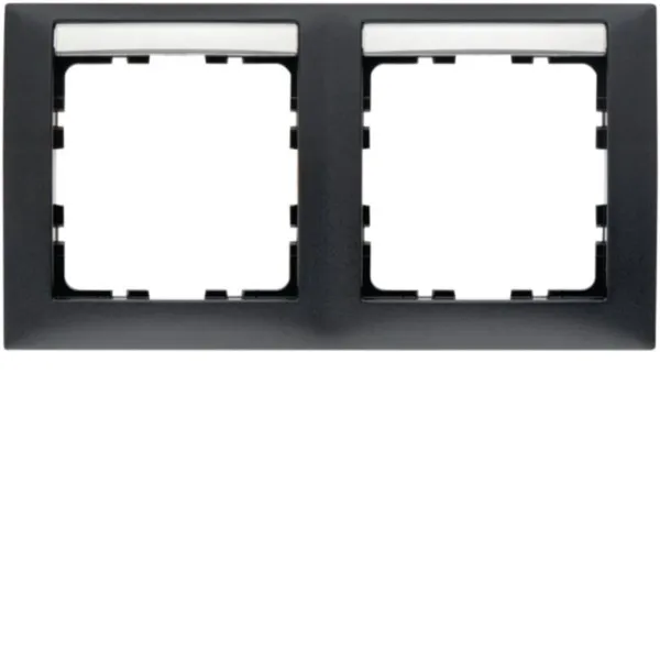 Berker Rahmen 2fach 10229969 | Unterputz | Beschriftungsfeld | Kunststoff | horizontal | anthrazit matt