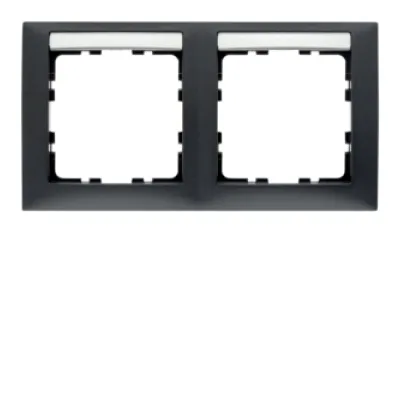 Berker Rahmen 2fach 10229969 | Unterputz | Beschriftungsfeld | Kunststoff | horizontal | anthrazit matt