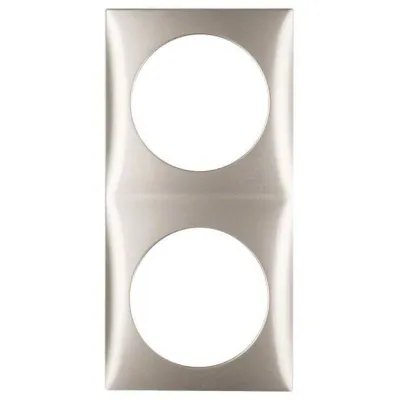 Berker Rahmen 2-fach Integro Flow 918262558 | Steckdosenrahmen Kunststoff | chrom matt | horizontal & vertikal | IP20