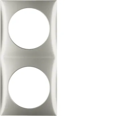 Berker Rahmen 2-fach Integro Flow 918262524 | Edelstahl matt lackiert | Thermoplast | Unterputz | horizontal & vertikal