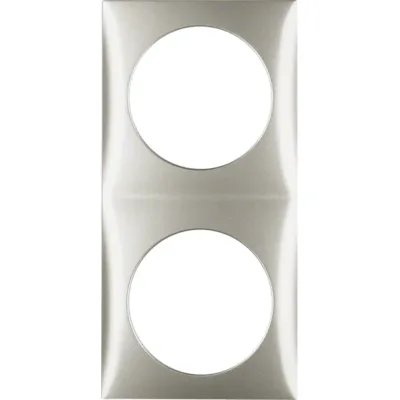 Berker Rahmen 2-fach Integro Flow 918262524 | Edelstahl matt lackiert | Thermoplast | Unterputz | horizontal & vertikal