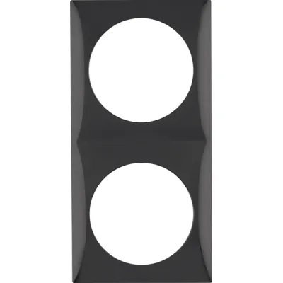 Berker Rahmen 2-fach Integro Flow 918262510 | Abdeckrahmen für Schalter & Taster | Thermoplast | schwarz glänzend