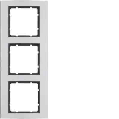Berker Rahmen 3-fach B.3 | 10133004 | Aluminium eloxiert matt | Unterputz | waagerecht senkrecht | anthrazit