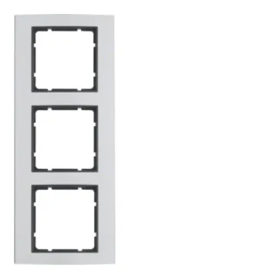 Berker Rahmen 3-fach B.3 | 10133004 | Aluminium eloxiert matt | Unterputz | waagerecht senkrecht | anthrazit