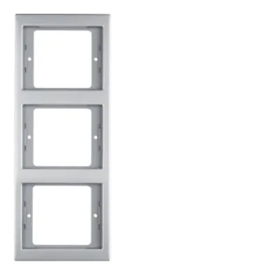 Berker Rahmen 3fach senkrecht K.5 13337004 | Edelstahl | Metall matt | Unterputz | vertikal | IP20 | halogenfrei