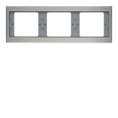 Berker Rahmen 3-fach K.5 13737004 | Abdeckrahmen waagerecht | Edelstahl matt | Metall | Unterputz | IP20