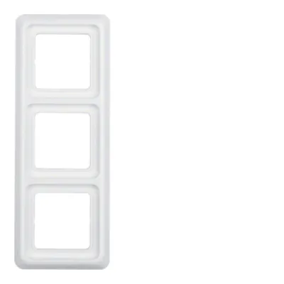 Berker 3-fach Rahmen 133009 | Abdeckrahmen Unterputz | IP44 | Kunststoff polarweiß glänzend | waagerecht senkrecht