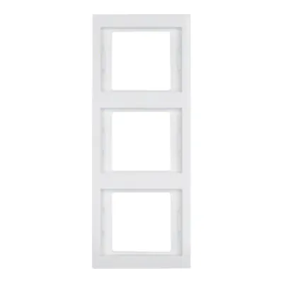 Berker Rahmen 3-fach senkrecht K.1 13337009 | Abdeckrahmen Unterputz | Thermoplast glänzend | polarweiß RAL 9010