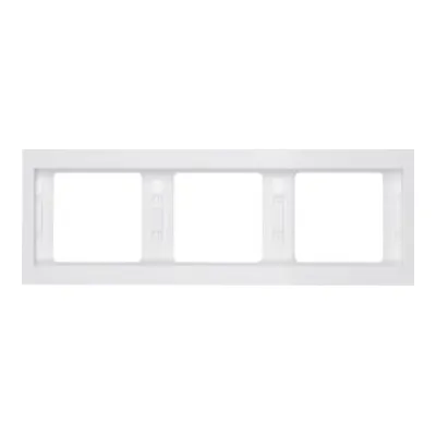 Berker Rahmen 3-fach waagerecht K.1 13737009 | Abdeckrahmen Unterputz | Kunststoff Thermoplast | glänzend | polarweiß