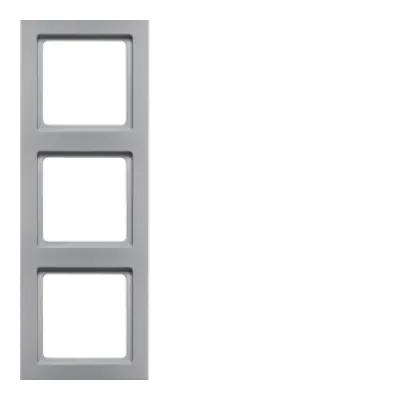 Berker Rahmen 3-fach 10136094 Q.3 | Abdeckrahmen Unterputz | Duroplast matt lackiert | Aluminium | horizontal & vertikal