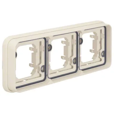 Berker Rahmen 3-fach waagerecht 13303502 | Abdeckrahmen Unterputz | Kunststoff Thermoplast | IP20 | polarweiß matt