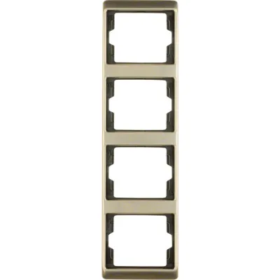 Berker Rahmen 4-fach senkrecht Arsys 13440001 | Abdeckrahmen Metall Aluminium matt | Unterputz | hellbronze