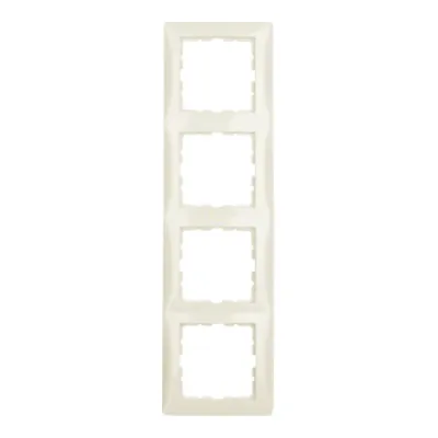 Berker Rahmen 4-fach S.1 10148982 | Abdeckrahmen Unterputz | Kunststoff Duroplast | glänzend | weiß | IP20