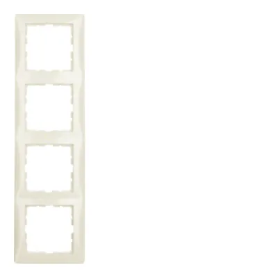 Berker Rahmen 4-fach S.1 10148982 | Abdeckrahmen Unterputz | Kunststoff Duroplast | glänzend | weiß | IP20