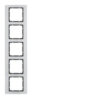 Berker Rahmen 5-fach B.3 | 10153004 | Abdeckrahmen | Aluminium eloxiert matt | waagerecht & senkrecht | anthrazit