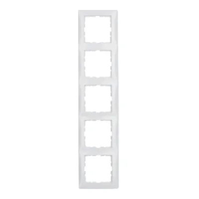 Berker Rahmen 5-fach S.1 | Abdeckrahmen Unterputz | Kunststoff polarweiß glänzend | IP20