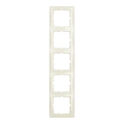 Berker Rahmen 5fach S.1 10158982 | Abdeckrahmen Unterputz | Duroplast | waagerecht & senkrecht | weiß glänzend