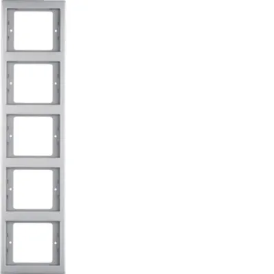 Berker Rahmen 5fach senkrecht K.5 13537004 | Edelstahl matt | Unterputz | vertikal | IP20 | halogenfrei