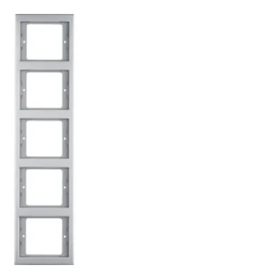 Berker Rahmen 5fach senkrecht K.5 13537004 | Edelstahl matt | Unterputz | vertikal | IP20 | halogenfrei