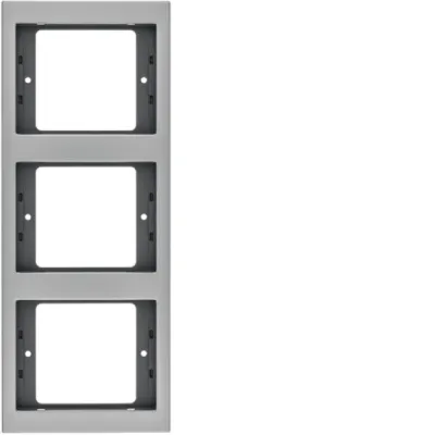 Berker Rahmen 3fach senkrecht K.5 13337003 Alu eloxiert | vertikal | Unterputz | Metall | IP20 | halogenfrei