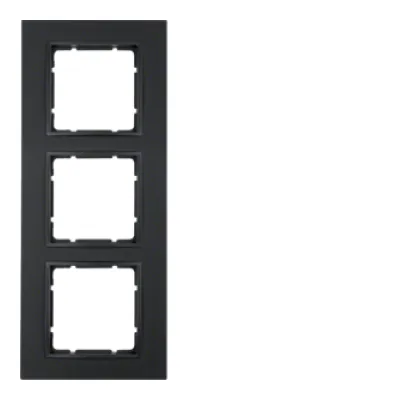 Berker Rahmen 10136626 B.7 | 3-fach Abdeckrahmen | Unterputz | Kunststoff | anthrazit matt