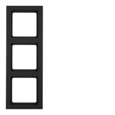Berker Rahmen 3-fach Q.3 10136096 | Abdeckrahmen für Unterputz | Kunststoff Thermoplast | matt lackiert | anthrazit