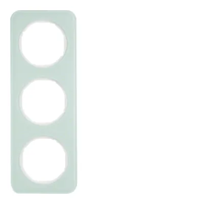 Berker Rahmen 3-fach R.1 10132109 | Abdeckrahmen Glas | polarweiß glänzend | Unterputz | horizontal & vertikal | IP20