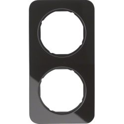 Berker Rahmen Glas/sw 2fach 10122116