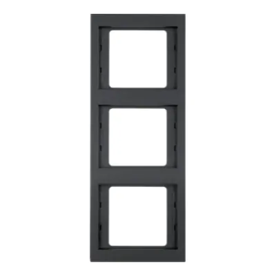 Berker Rahmen K.1 13337006 | 3-fach senkrecht | Abdeckrahmen UP | Kunststoff matt lackiert | anthrazit RAL 7021