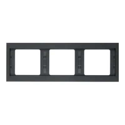 Berker Rahmen 3-fach K.1 13737006 | Abdeckrahmen waagerecht | anthrazit matt | Kunststoff | IP20