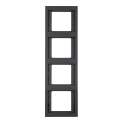 Berker Rahmen K.1 13437006 | Abdeckrahmen 4-fach senkrecht | anthrazit matt | Kunststoff | Unterputz | IP20