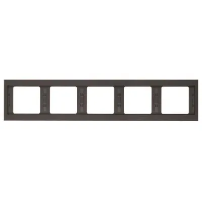 Berker Rahmen 5fach waagerecht K.1 13937006 | Abdeckrahmen für Unterputz | anthrazit matt | Thermoplast | IP20