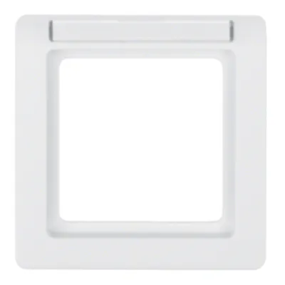 Berker Abdeckrahmen 1-fach Q.1 10116019 | mit Beschriftungsfeld | Duroplast matt polarweiß | Unterputz