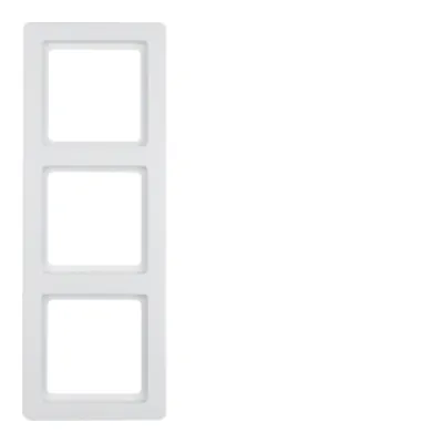 Berker Q.1 3-fach Rahmen 10136089 | Abdeckrahmen Unterputz | Duroplast matt polarweiß | IP20 | horizontal vertikal