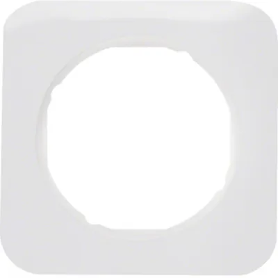 Berker Rahmen 1-fach R.1 | 10112189 | Abdeckrahmen Unterputz | Thermoplast | polarweiß glänzend | 80,7x80,7 mm | IP20