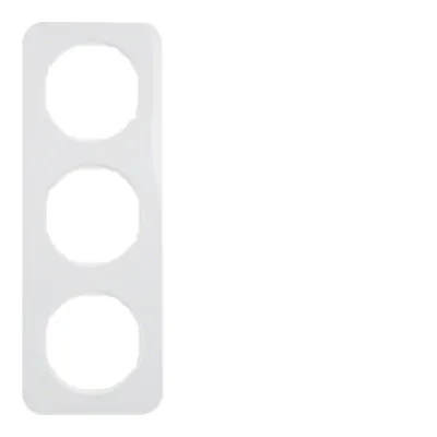 Berker Rahmen 3-fach R.1 10132189 | Abdeckrahmen Unterputz | Thermoplast, halogenfrei, glänzend | polarweiß RAL 9010