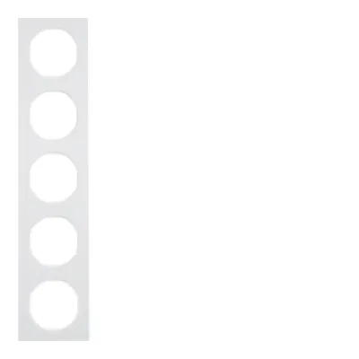 Berker Rahmen 5-fach R.3 | 10152289 | Abdeckrahmen Unterputz | Kunststoff Thermoplast | glänzend | polarweiß RAL 9010