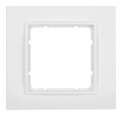 Berker Rahmen 1-fach B.7 10116919 | Abdeckrahmen Unterputz | polarweiß matt | Kunststoff | RAL 9010 | IP20