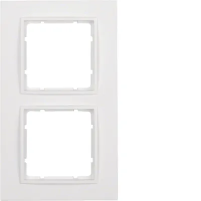 Berker Rahmen 2-fach B.7 10126919 | Abdeckrahmen Unterputz | polarweiß matt | Kunststoff Thermoplast | RAL 9010