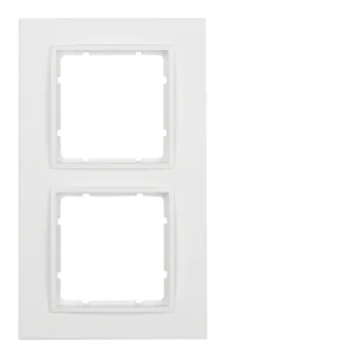 Berker Rahmen 2-fach B.7 10126919 | Abdeckrahmen Unterputz | polarweiß matt | Kunststoff Thermoplast | RAL 9010