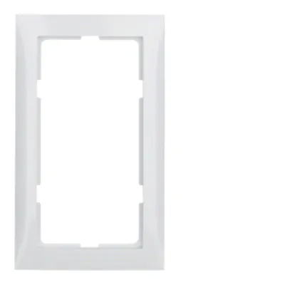 Berker Rahmen 1-fach 13098989 | großer Ausschnitt | S.1 Serie | Unterputz | Duroplast | glänzend | polarweiß RAL 9010
