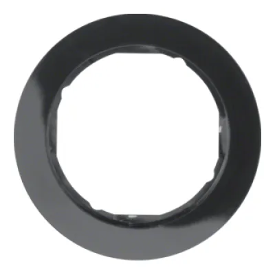 Berker Rahmen 1-fach 10112045 | Abdeckrahmen Serie R.Classic | Unterputz | Thermoplast | schwarz glänzend | 80,7x80,7 mm