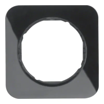 Berker Rahmen 1-fach R.1 10112145 | Abdeckrahmen UP | Thermoplast | 80,7x80,7 mm | IP20 | schwarz glänzend