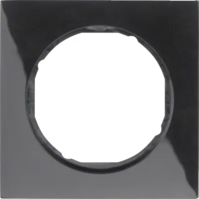 Berker Rahmen R.3 10112245 | 1-fach Abdeckrahmen | Kunststoff Thermoplast | glänzend | Unterputz | schwarz
