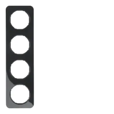 Berker Rahmen sw/gl 4fach 10142145